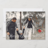 フォトファミリーメリーと明るいクリスマス シーズンカード (正面)