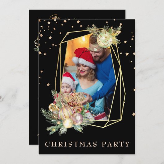 *~*フォトファミリー企業のAP20クリスマスパーティーイン 招待状 (正面/裏面)