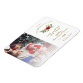 フォトファミリー初めてのクリスマスベビーポインセチア マグネット (左側)