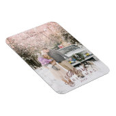 フォトファミリー洗練されたグリッタークリスマス マグネット (右側)