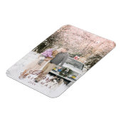 フォトファミリー洗練されたグリッタークリスマス マグネット (左側)