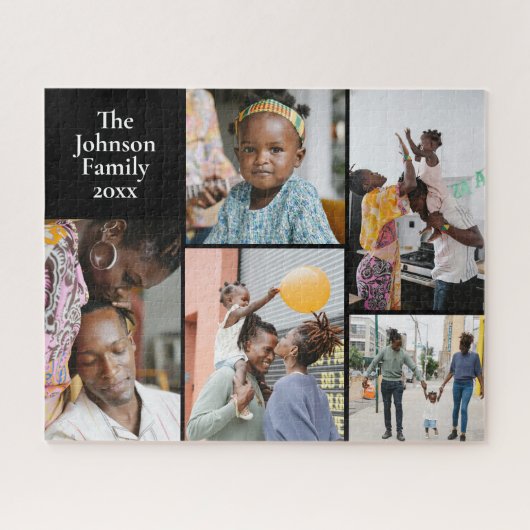 フォトファミリー記念碑(5枚) ジグソーパズル (横)