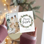 フォトファミリー |メリークリスマスパインリースポストカ ポストカード<br><div class="desc">フォトファミリー | Merry Christmas Pineリース</div>