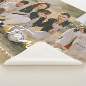 フォトファモダンミリエレガントスクリプトコラージュ シェルパブランケット (3/4)