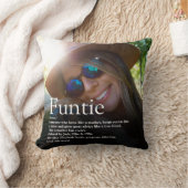 フォトファンテおもしろいィおばさアウンティの定義 クッション (ブランケット)