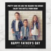 フォトファーザーデイワインおもしろいボトルラベル ワインラベル (シングルラベル)