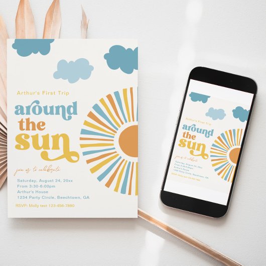 フォトファーストのまわりにトリップザサン招待状 招待状