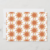 フォトファーストのまわりにトリップ太陽1歳の誕生日 招待状 (裏面)