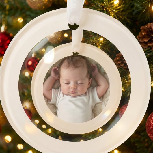 フォトファーストクリスマス 記念品 名前入れ  オーナメント