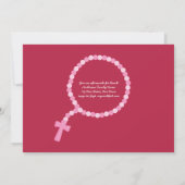 フォトファースト聖餐式招待状ガールブルネット 招待状 (裏面)