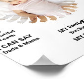 フォトファースト誕生日マイルストーンボードテンプレート ポスター (角)