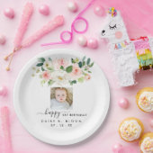 フォトファースト誕生日紙プレート ペーパープレート (パーティー)