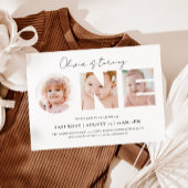 フォトファースト誕生日、1歳招待状 招待状