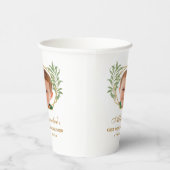 フォトファースト・コミュニオングリーンリー植物幾何学 紙コップ (右)