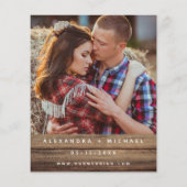 フォトファームハウス素朴ライト結婚式招待状 (裏面)