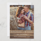 フォトファームハウス素朴ライト結婚式招待状 招待状 (裏面)