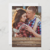 フォトファームハウス素朴ライト結婚式招待状 招待状 (裏面)