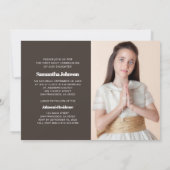 フォトファーモダンストホリーコミュニオン引用文招待状 招待状 (裏面)