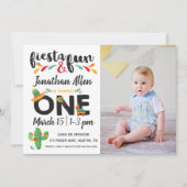 フォトフィエスタファースト誕生日招待状 招待状 (正面)