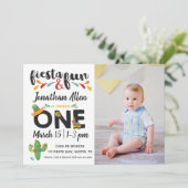 フォトフィエスタファースト誕生日招待状 招待状 (スタンド正面)