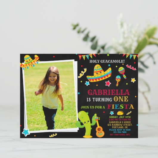 フォトフィエスタ招待フィエスタ誕生日の招待 招待状 (スタンド正面)