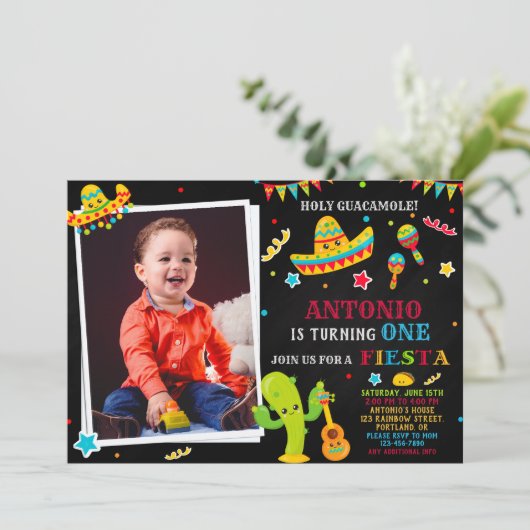 フォトフィエスタ招待フィエスタ誕生日の招待 招待状 (スタンド正面)