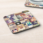 フォトフィルカッコいいターヒップスターのコラージュ コースター (左側)