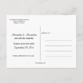 フォトフィルムストリップセーブ・ザ・デート案内 案内ポストカード (裏面)