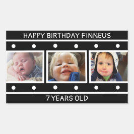 フォトフィルムパーソナライズされたストリップ誕生日 長方形シール