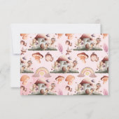 フォトフェアリーファースト・ガールの1歳の誕生日 サンキューカード (裏面)