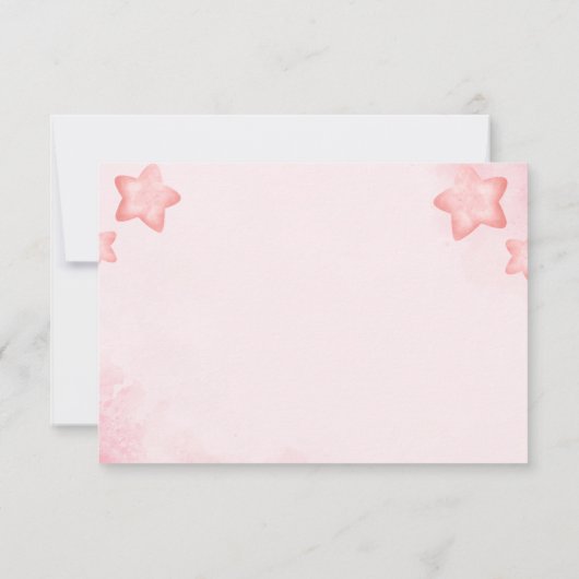 フォトフェアリーファースト・ガールの1歳の誕生日 サンキューカード (裏面)