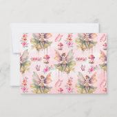 フォトフェアリーファースト・ガールの1歳の誕生日 サンキューカード (裏面)