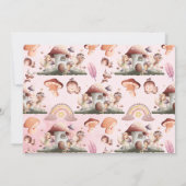 フォトフェアリーファースト・ガールの1歳の誕生日 招待状 (裏面)