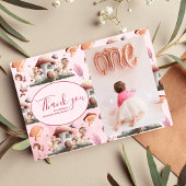 フォトフェアリーファースト・ガールの1歳の誕生日 招待状