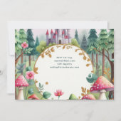 フォトフェアリープリンセス誕生日パーティーピンクフェアヤコア 招待状 (裏面)