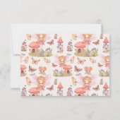 フォトフェアリー最初の魅惑されたウッドランド1歳の誕生日 サンキューカード (裏面)