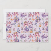 フォトフェアリー最初の魅惑されたウッドランド1歳の誕生日 招待状 (裏面)