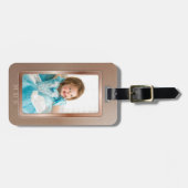 フォトフェイクバラ金ゴールドモノグラムのラゲージタグ ラゲッジタグ (正面横)