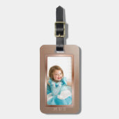 フォトフェイクバラ金ゴールドモノグラムのラゲージタグ ラゲッジタグ (正面縦)