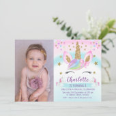 フォトフェイク金ゴールドユニコーンレインボー1日 招待状 (スタンド正面)