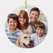 フォトフェスティバルパインコーンクリスマスホリデー セラミックオーナメント (裏面)