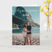 フォトフェリズアニヴェサリオ誕生日カード カード (黄色い花)