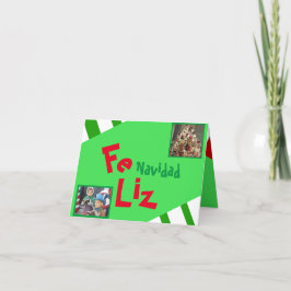 フォトフェリズナビダッドスペインのクリスマスレタリング シーズンカード