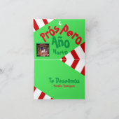 フォトフェリズナビダッドスペインのクリスマスレタリング シーズンカード (内部)