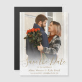 フォトフェードセーブ・ザ・デート案内磁石 (正面/裏面)