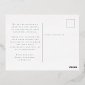 フォトフォイルのスクリプトBIrthのお知らせ 箔招待状ポストカード (裏面)