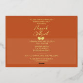 フォトフォイルの追加婚約パーティ招待状 箔シーズンカード (裏面)