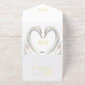 フォトフォイルをすべて1つの結婚式招待状に追加 オールインワン招待状 (外側)