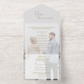 フォトフォイルをすべて1つの結婚式招待状に追加 オールインワン招待状 (内側)