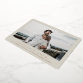 フォトフォイルエレガント独身の婚約の発表 箔招待状 (回転した状態)